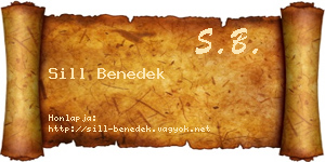 Sill Benedek névjegykártya